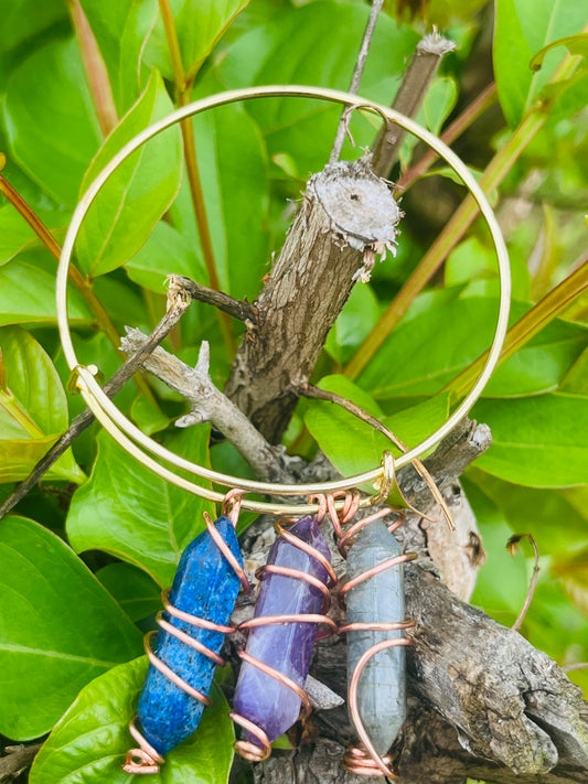 Crystal wire wrapped bracelet